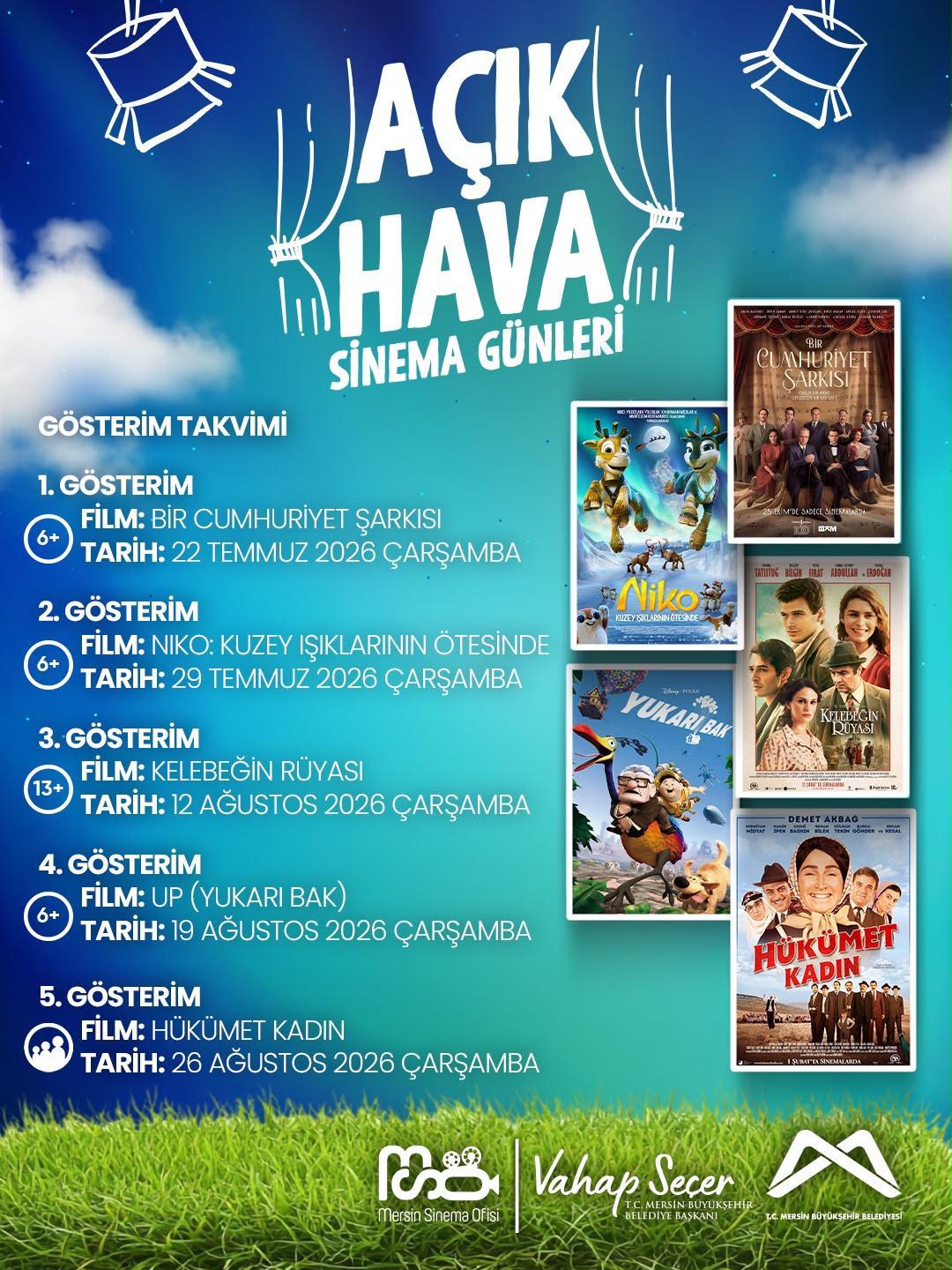 Open-Air Cinema Nights Begin in Mersin