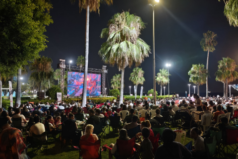 Mersin Sinema Ofisi Açık Hava Sinema Gösterimlerinde Bu Kez Çocuklar Açık Havada Sinema Deneyimi Yaşadı